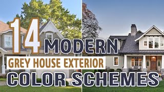 14 Modern Grey House Exterior Color Schemes [upl. by Adnilema]