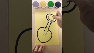 Sand painting coloring art shorts sandart kids coloring [upl. by Atnima]