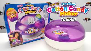 CraZArt Deluxe Cotton Candy Maker with Lite Up Wand Toy Tutorial [upl. by Sochor745]