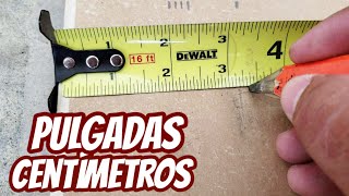 como se mide con la cinta metrica en pulgadas y centímetros [upl. by Streeter]