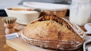 How to Make An Excellent Whole Wheat Sourdough Bread 5050 Simplicity at Its BEST [upl. by Hollinger]