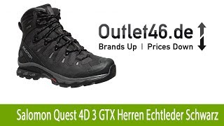 Salomon Quest 4D 3 GTX Herren Echtleder Wanderschuhe kaufen Schwarz  Outlet46de [upl. by Danny117]