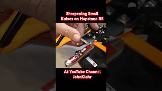 Sharpening small knives on Hapstone RS at JohnKlahr [upl. by Carling396]