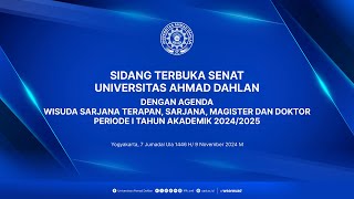 WISUDA SARJANA TERAPAN SARJANA MAGISTER DAN DOKTOR PERIODE I TAHUN AKADEMIK 20242025 [upl. by Hgielah814]