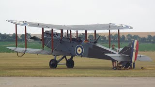 Airco DH9 and Fokker Dr1  Duxford 19 Squadron Flying Day 2024 [upl. by Carlynn70]