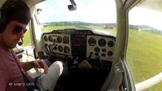 Reichelsheim to Gelnhausen EDFG Cessna 150 Rotax Cockpit [upl. by Hinson68]