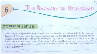 The Bazaars of Hyderabad poem by Sarojini NaiduClass7 Daffodils Book Lesson6Ingenious Study [upl. by Sancho]