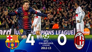 Barcelona v AC Milan 4  0 ➤ Extended Highlights 2013 [upl. by Weinrich]