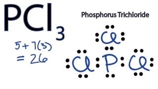 PCl3 Lewis Structure  How to Draw the Lewis Structure for PCl3 Phosphorus Trichloride [upl. by Eiznekam101]