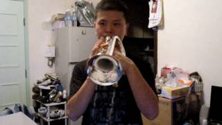 Trumpet  Cornet Solo  A Glad Tune rehersal tempo [upl. by Marrin]