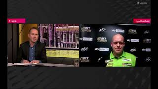 Michael van Gerwen Leaves Interview After Incident With Journalist [upl. by Aryam623]