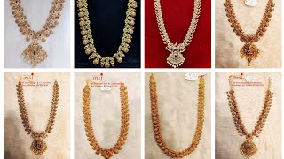 Latest Gold Mangoharam DesignsMango Haram Long Necklace Collection [upl. by Otreblig]