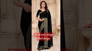 Black suit black saree design latest design youtubeshorts trending [upl. by Llehcnom]