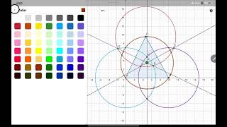 Mediatrices y Bisectrices en un triángulo con GEOGEBRA en el celular [upl. by Ardene277]