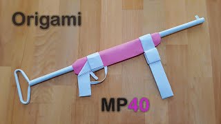 KAĞITTAN SİLAH YAPIMI  MP40   How to Make a Paper Gun  Origami [upl. by Suirada]