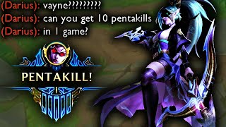 HOW MANY PENTAKILLS CAN VAYNE GET [upl. by Atsuj]