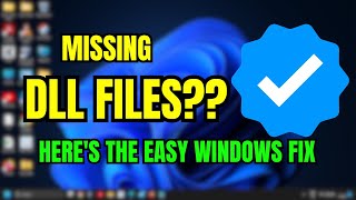 DLL Errors Got You Down Easy Fix for Windows 1011 [upl. by Yniattirb301]