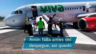 Así quedó el avión de Viva Aerobus que reportó una falla en Puerto Vallarta [upl. by Nadaha]