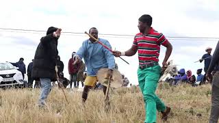 Bhejanes fights Part2  Ophongolosouth coast Umgangela zulu stick fighting [upl. by Beeck]