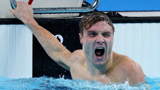 Bobby Finke talk about world record in 1500meter freestyle at Olympics [upl. by Igig]