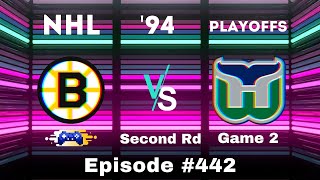 NHL 94 Gameplay — Bruins vs Whalers  Episode 442 [upl. by Buck]