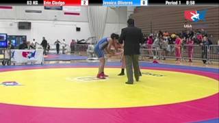 WM 63 KG  Erin Clodgo vs Jessica Olivares [upl. by Rustin]