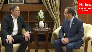 JUST IN Elon Musk Meets With Israeli President Isaac Herzog In Israel [upl. by Par]