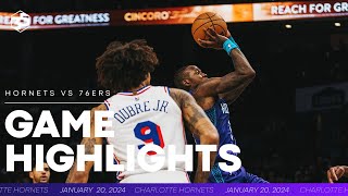 Game Highlights Hornets vs Sixers  1202024 [upl. by Manoop]