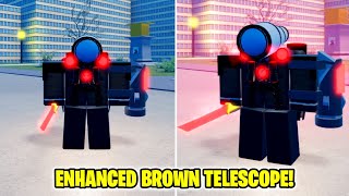 How to get quotWHATquot BADGE  ENHANCED BROWN TELESCOPE in SUPER BOX SIEGE DEFENSE ROBLOX [upl. by Bolitho]