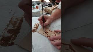 Dyeing Leather with a Paintbrush leatherdye paintbrushes [upl. by Kurzawa]