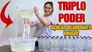 DETERGENTE CLEAR DE AÇÚCAR BICARBONATO E VINAGRE 3 PODERES [upl. by Anaejer545]