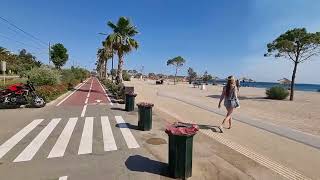 Athens Riviera Glyfada Greece Beach Walk 2024  4K HDR 60fps [upl. by Llehsim419]