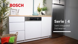 Bosch Series 4 Semiintegrated Dishwasher 60cm SMI4HCS48E  Bosch Home Thailand [upl. by Tamaru465]