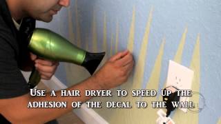 Round321  How to put up a decal on Textured Walls [upl. by Germann]