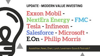 Exxon Mobil  NextEraEnergy  FMC  Tesla  Infineon  Salesforce  Microsoft  EOn  Philip Morris [upl. by Alikat]