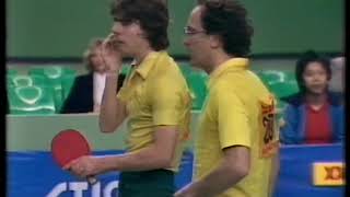 1982 Commonwealth Games exhibition sport Table Tennis  Australia v Hong Kong [upl. by Dranrev701]