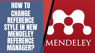 How to change reference style in new Mendeley reference manager software Brackets to Superscripts [upl. by Gabby]