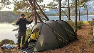 351 NORTENT Ly2 Tunnel Tent  A 2 Person Tent For 4   First Impressions After Two Night Camp [upl. by Parke]