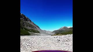 Fording mountain river under Tosor Pass mountains offroad travel nature waterfall [upl. by Chaffee]