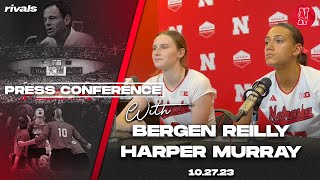 Nebraska Volleyball Bergen Reilly Harper Murray discuss sweep over Maryland Oct 27 2023 [upl. by Linders]