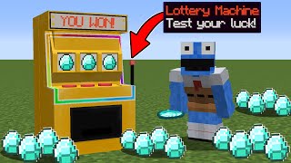 Minecraft But A Lottery Machine Controls My Game [upl. by Mohammed243]