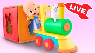 🔴 LIVE 🔴 Learn colors numbers and shapes with Cuquín  Educational videos for kids [upl. by Bate]