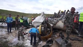 Plane crashes in Nepal with 18 dead pilot sole survivor  AFP [upl. by Roice]