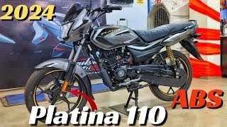 Bajaj platina 110 ABS 2024 Model OBD2 Bs7 E20 New features on road price review bajaj bike viral [upl. by Ahsircal450]