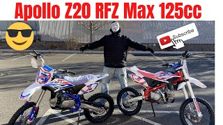 Apollo Z20 Max RFZ 125 Dirt Bike Review In Blue Graphics [upl. by Orit]