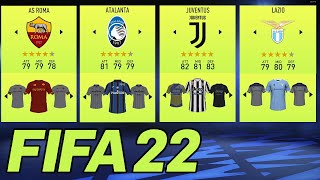 Licensed Serie A Teams Patch Juventus AS Roma Lazio Atalanta  FIFA 22 [upl. by Akinehs]