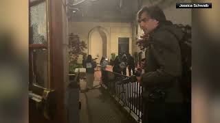 Protesters smash glass take over Columbia Universitys Hamilton Hall [upl. by Ahseekat]