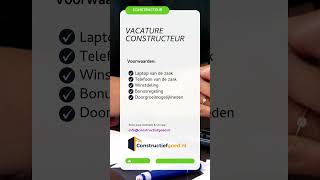 Constructiefgoed zoekt een constructeur [upl. by Barram]