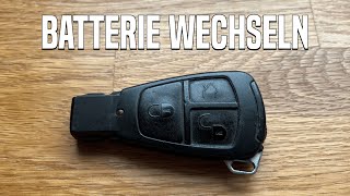 Mercedes Schlüssel Batterie wechseln  Deutsch [upl. by Llertnod]