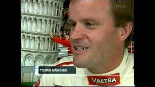 Tommi Mäkinen ja Marcus Grönholm hauskuuttelevat Alahärmässä 2003 [upl. by Eiramanad]